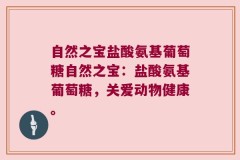 自然之宝盐酸氨基葡萄糖自然之宝：盐酸氨基葡萄糖，关爱动物健康。