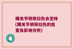 踝关节韧带拉伤会怎样(踝关节韧带拉伤的危害及影响分析)