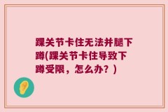 踝关节卡住无法并腿下蹲(踝关节卡住导致下蹲受限，怎么办？)