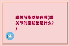 踝关节脂肪垫在哪(踝关节的脂肪垫是什么？)