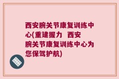 西安腕关节康复训练中心(重建握力  西安腕关节康复训练中心为您保驾护航)