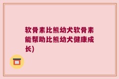 软骨素比熊幼犬软骨素能帮助比熊幼犬健康成长)