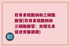 软骨素硫酸钠和三磷酸腺苷(软骨素硫酸钠和三磷酸腺苷：关键元素促进骨骼健康)