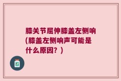 膝关节屈伸膝盖左侧响(膝盖左侧响声可能是什么原因？)