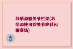 苏炳添髋关节栏架(苏炳添使用髋关节跑鞋闪耀赛场)