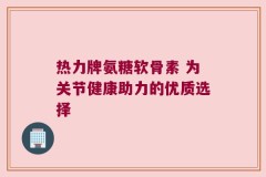 热力牌氨糖软骨素 为关节健康助力的优质选择