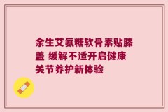 余生艾氨糖软骨素贴膝盖 缓解不适开启健康关节养护新体验