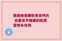 英珞维氨糖软骨素钙片 关爱关节健康的优质营养补充剂