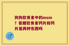 狗狗软骨素中的msm？氨糖软骨素钙片和钙片是两种东西吗