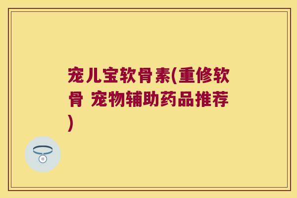 宠儿宝软骨素(重修软骨 宠物辅助药品推荐) 宠儿宝软骨素(重修软骨 宠物辅助药品推荐)