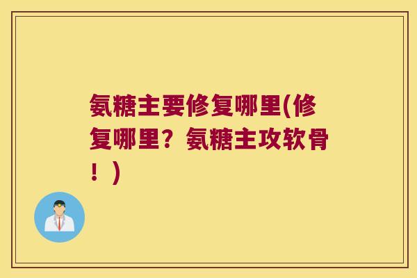 氨糖主要修复哪里(修复哪里?氨糖主攻软骨!) 氨糖主要修复哪里(修复哪里?氨糖主攻软骨!)
