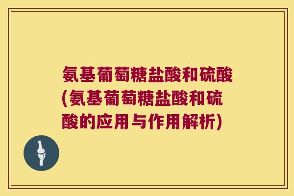 氨基葡萄糖盐酸和硫酸(氨基葡萄糖盐酸和硫酸的应用与作用解析)