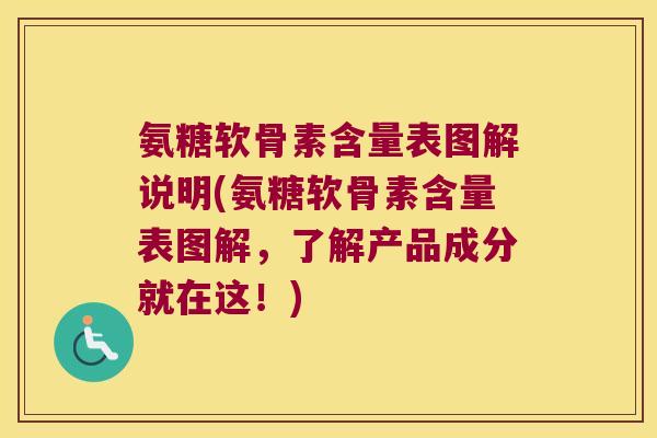 氨糖软骨素含量表图解说明(氨糖软骨素含量表图解,了解产品成分就在这!) 氨糖软骨素含量表图解说明(氨糖软骨素含量表图解,了解产品成分就在这!)