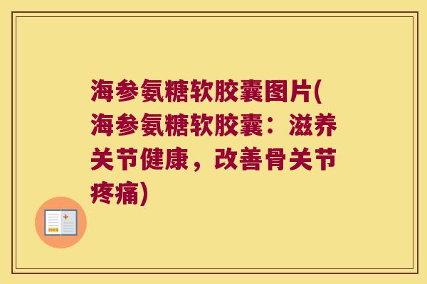 海参氨糖软胶囊图片(海参氨糖软胶囊：滋养关节健康，改善骨关节)