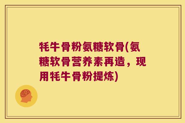 牦牛骨粉氨糖软骨(氨糖软骨营养素再造，现用牦牛骨粉提炼)