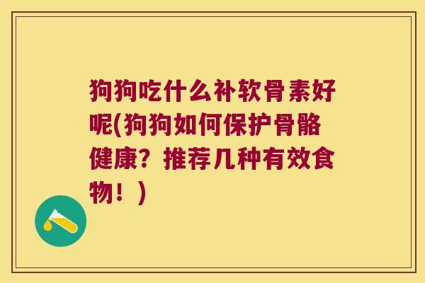 狗狗吃什么补软骨素好呢(狗狗如何保护骨骼健康?推荐几种有效食物!) 狗狗吃什么补软骨素好呢(狗狗如何保护骨骼健康?推荐几种有效食物!)