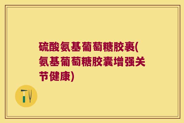硫酸氨基葡萄糖胶裹(氨基葡萄糖胶囊增强关节健康)