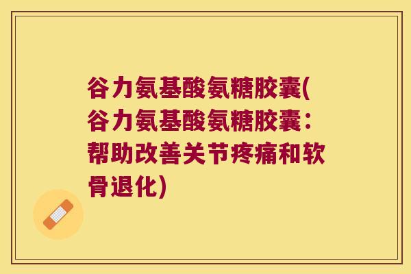谷力氨基酸氨糖胶囊(谷力氨基酸氨糖胶囊:帮助改善关节和软骨退化) 谷力氨基酸氨糖胶囊(谷力氨基酸氨糖胶囊:帮助改善关节和软骨退化)