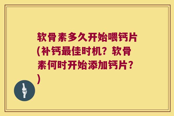 软骨素多久开始喂钙片(补钙佳时机？软骨素何时开始添加钙片？)