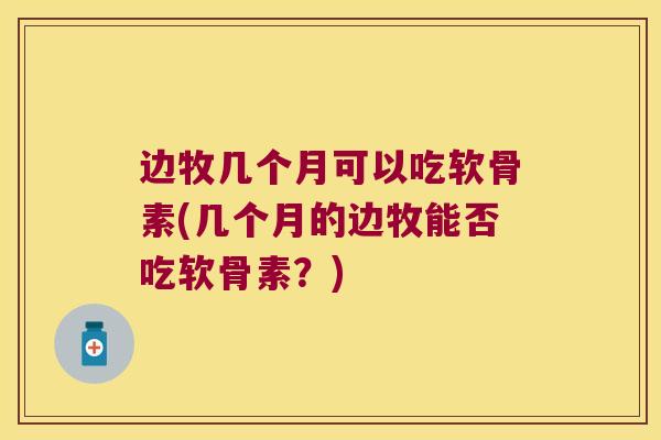 边牧几个月可以吃软骨素(几个月的边牧能否吃软骨素？)