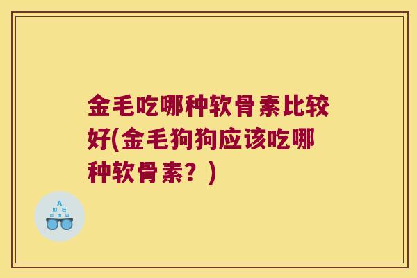 金毛吃哪种软骨素比较好(金毛狗狗应该吃哪种软骨素?) 金毛吃哪种软骨素比较好(金毛狗狗应该吃哪种软骨素?)
