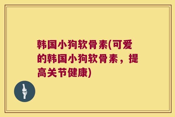 韩国小狗软骨素(可爱的韩国小狗软骨素,提高关节健康) 韩国小狗软骨素(可爱的韩国小狗软骨素,提高关节健康)
