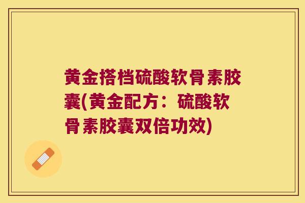 黄金搭档硫酸软骨素胶囊(黄金配方:硫酸软骨素胶囊双倍功效) 黄金搭档硫酸软骨素胶囊(黄金配方:硫酸软骨素胶囊双倍功效)