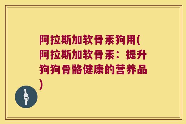 阿拉斯加软骨素狗用(阿拉斯加软骨素:提升狗狗骨骼健康的营养品) 阿拉斯加软骨素狗用(阿拉斯加软骨素:提升狗狗骨骼健康的营养品)