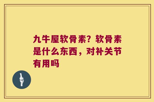 九牛屋软骨素?软骨素是什么东西,对补关节有用吗 九牛屋软骨素?软骨素是什么东西,对补关节有用吗