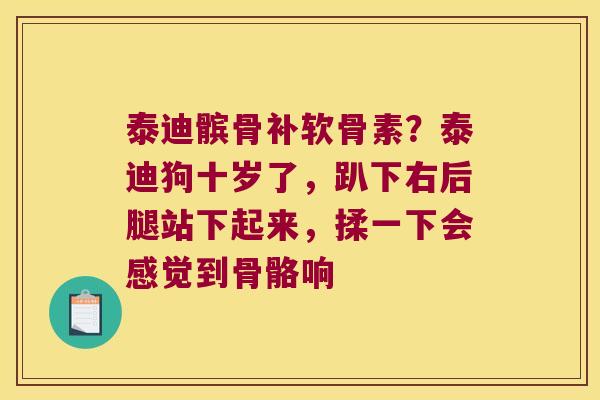 泰迪髌骨补软骨素?泰迪狗十岁了,趴下右后腿站下起来,揉一下会感觉到骨骼响 泰迪髌骨补软骨素?泰迪狗十岁了,趴下右后腿站下起来,揉一下会感觉到骨骼响