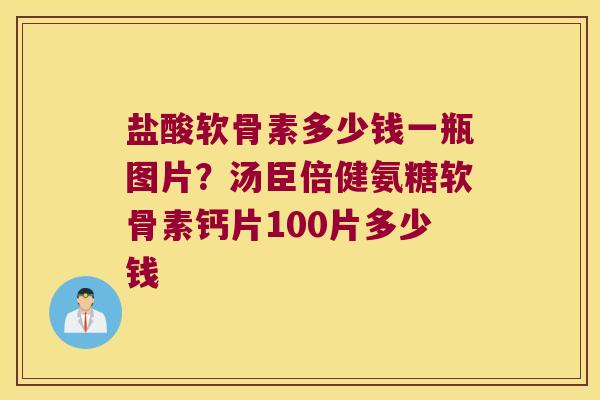 盐酸软骨素多少钱一瓶图片？汤臣倍健氨糖软骨素钙片100片多少钱