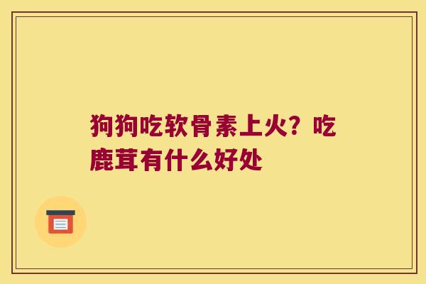 狗狗吃软骨素上火?吃鹿茸有什么好处 狗狗吃软骨素上火?吃鹿茸有什么好处