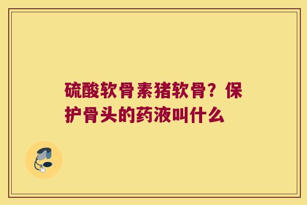 硫酸软骨素猪软骨?保护骨头的药液叫什么 硫酸软骨素猪软骨?保护骨头的药液叫什么