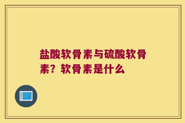 盐酸软骨素与硫酸软骨素?软骨素是什么 盐酸软骨素与硫酸软骨素?软骨素是什么