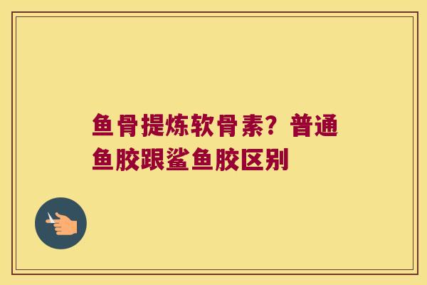 鱼骨提炼软骨素?普通鱼胶跟鲨鱼胶区别 鱼骨提炼软骨素?普通鱼胶跟鲨鱼胶区别