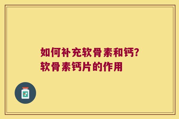 如何补充软骨素和钙？软骨素钙片的作用