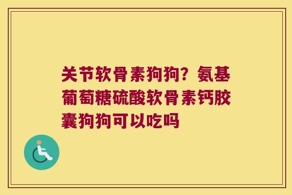 关节软骨素狗狗?氨基葡萄糖硫酸软骨素钙胶囊狗狗可以吃吗 关节软骨素狗狗?氨基葡萄糖硫酸软骨素钙胶囊狗狗可以吃吗