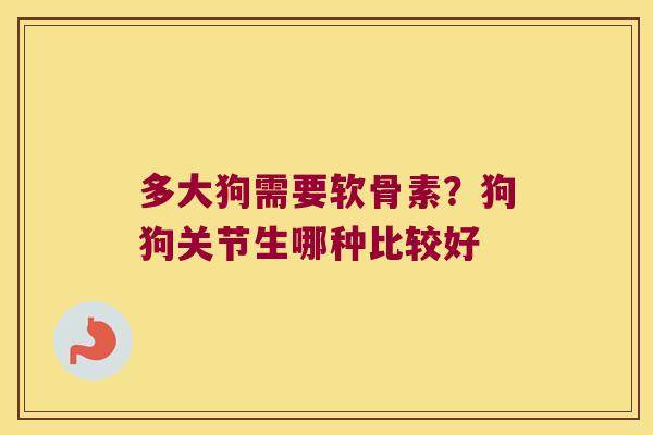 多大狗需要软骨素?狗狗关节生哪种比较好 多大狗需要软骨素?狗狗关节生哪种比较好