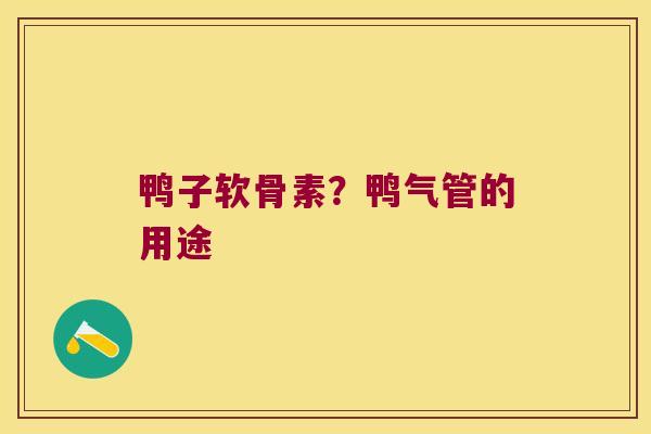 鸭子软骨素?鸭气管的用途 鸭子软骨素?鸭气管的用途