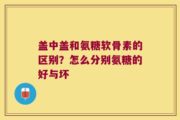 盖中盖和氨糖软骨素的区别?怎么分别氨糖的好与坏 盖中盖和氨糖软骨素的区别?怎么分别氨糖的好与坏