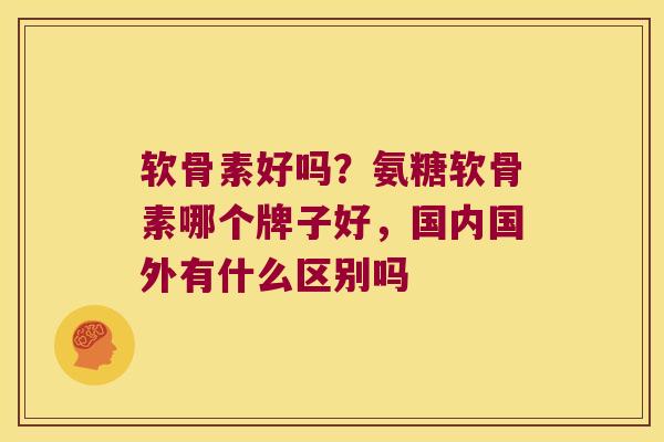 软骨素好吗?氨糖软骨素哪个牌子好,国内国外有什么区别吗 软骨素好吗?氨糖软骨素哪个牌子好,国内国外有什么区别吗