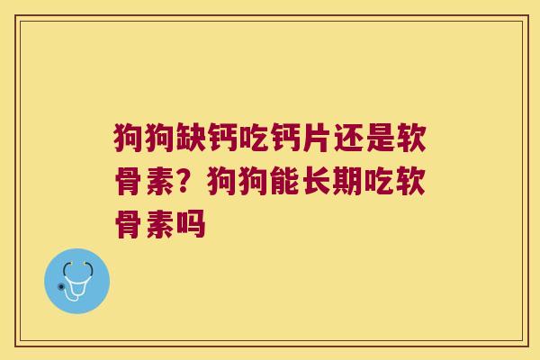 狗狗缺钙吃钙片还是软骨素？狗狗能长期吃软骨素吗