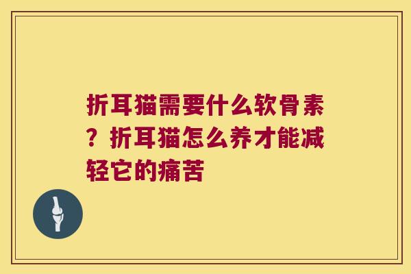 折耳猫需要什么软骨素？折耳猫怎么养才能减轻它的痛苦