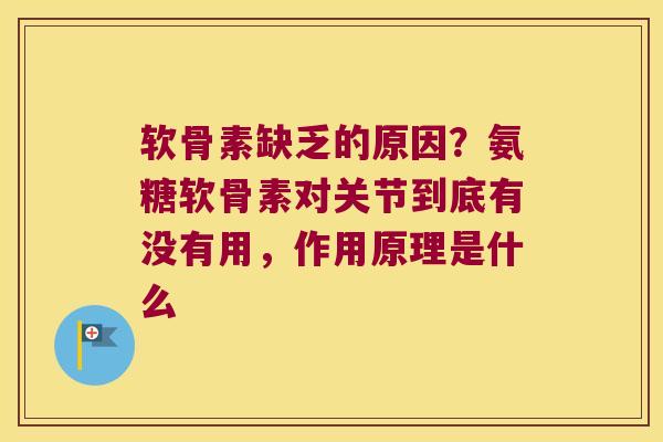 软骨素缺乏的原因?氨糖软骨素对关节到底有没有用,作用原理是什么 软骨素缺乏的原因?氨糖软骨素对关节到底有没有用,作用原理是什么