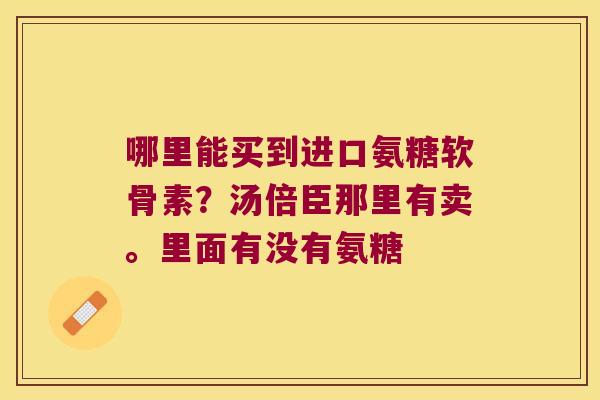 哪里能买到进口氨糖软骨素?汤倍臣那里有卖。里面有没有氨糖 哪里能买到进口氨糖软骨素?汤倍臣那里有卖。里面有没有氨糖