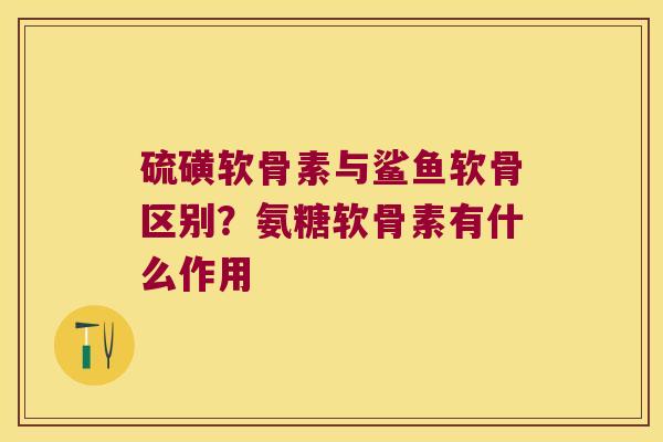 硫磺软骨素与鲨鱼软骨区别?氨糖软骨素有什么作用 硫磺软骨素与鲨鱼软骨区别?氨糖软骨素有什么作用