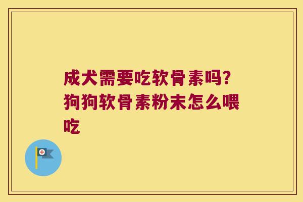成犬需要吃软骨素吗?狗狗软骨素粉末怎么喂吃 成犬需要吃软骨素吗?狗狗软骨素粉末怎么喂吃