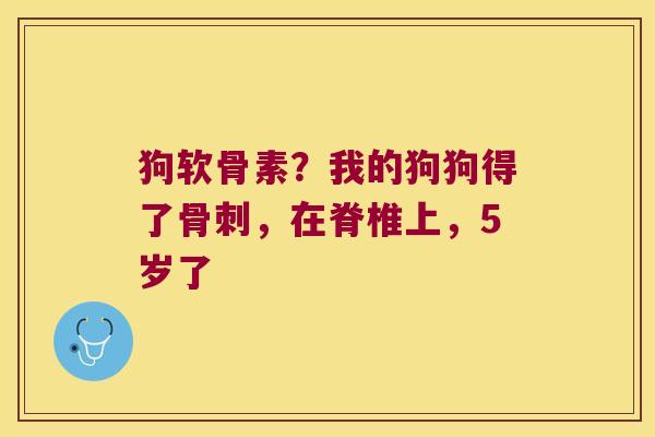 狗软骨素?我的狗狗得了,在脊椎上,5岁了 狗软骨素?我的狗狗得了,在脊椎上,5岁了