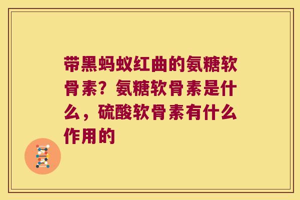 带黑蚂蚁红曲的氨糖软骨素?氨糖软骨素是什么,硫酸软骨素有什么作用的 带黑蚂蚁红曲的氨糖软骨素?氨糖软骨素是什么,硫酸软骨素有什么作用的