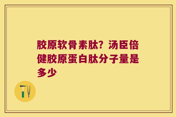 胶原软骨素肽？汤臣倍健胶原蛋白肽分子量是多少
